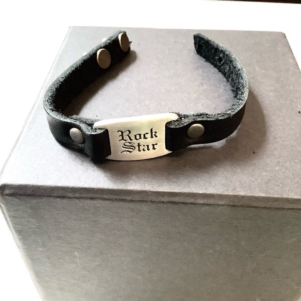 DILLON ROGERS leather bracelet Rockstar New